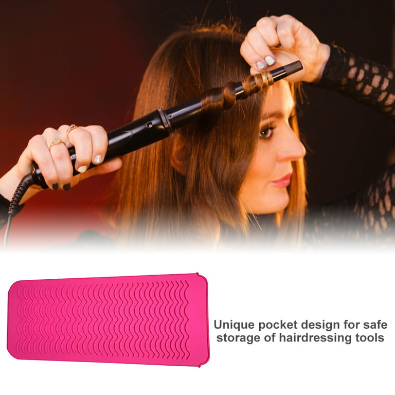 Curler Silicone Mat Heat Resistant Curling Iron Pouch Hair Straightener Pad  Hot Hair Tool 