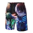 thumbnail image 5 of Characters My Hero Academia Men's Beach Shorts Swim Trunks Casual Quick Dry Board Shorts Swimwear with Mesh Lined and Pockets, 5 of 8