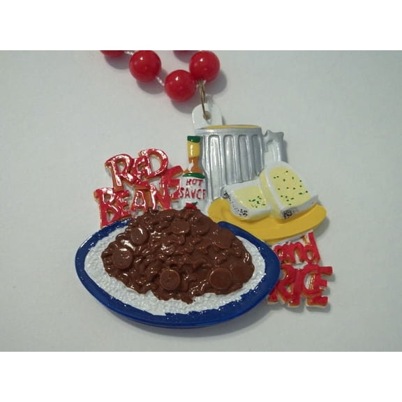 Red Beans And Rice Beer Necklace Mardi Gras Beads Bead