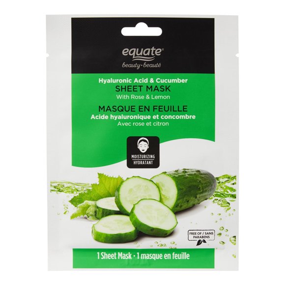 Equate Beauty Moisturizing Hyaluronic Acid & Cucumber Sheet Mask