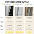 thumbnail image 6 of NICETOWN Full Blackout White Curtain, 100% Blackout Curtains Thermal Insulated Noise Reducing Curtains Grommet Energy Efficiency Drapes for Living Room, Greyish White, 52"x84", 2 Panels, 6 of 9