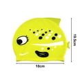 thumbnail image 6 of NIBOLOG Swimming Beanie Hat High Elasticity Cartoon Pattern Non-slip Waterproof Diving Silicone Cute Kids Swim Hat Swimming Headwear, 6 of 8