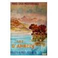thumbnail image 2 of Vintage Apple Collection 24x32 Gold Ornate Wood Framed with Double Matting Museum Art Print Titled - Lac D’Annecy III, 2 of 4
