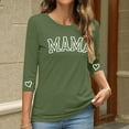thumbnail image 3 of BVOFAR Mama Shirts for Women Round Neck 3/4 Sleeve T-Shirts Casual Letter Print Tops Mother's Day Gifts Loose Fit Tees, 3 of 5