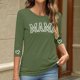 thumbnail image 1 of Penkiiy 3/4 Manga Camisas Mama para Mujeres Carta Mama Impresión Tee Mom Regalo Camisa de manga corta Día de las Madres Tops 2XL Verde, 1 of 5