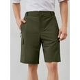 thumbnail image 2 of Demotime Mens Hiking Cargo Shorts with 5 Zipper Pockets Quick-Dry Lightweight Golf Casual Shorts Army Green XL, 2 of 7