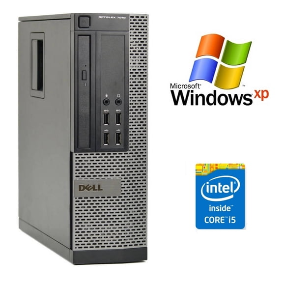 Restored Dell OptiPlex 7010 SSF Desktop Computer, Intel Core i5, 4GB RAM, 250GB SSD, Wi-Fi, Windows XP Pro 32-Bit