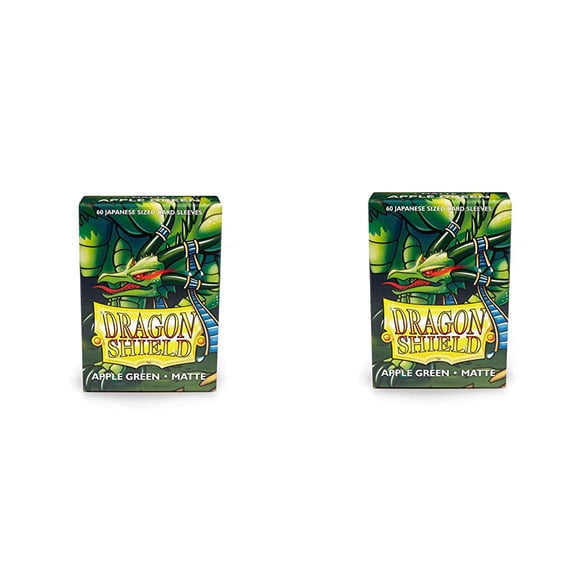 2 Packs Dragon Shield Matte Mini Japanese Apple Green 60 ct Card Sleeves Value Bundle!