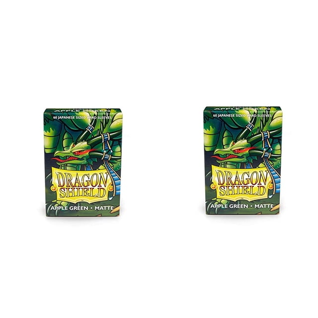 2 Packs Dragon Shield Matte Mini Japanese Apple Green 60 ct Card Sleeves Value Bundle!