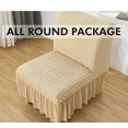 thumbnail image 5 of BH-JJSMGS Stretch Armless Accent Chair Covers, Slipper Chair Slipcover with Skirt Armless Chair Furniture Protector Cover for Living Room Hotel, 5 of 7
