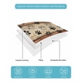 thumbnail image 5 of Quilts Full Size, Burnt Orange Dog Paws Soft Comforter Bedding Set for Bed, Farmhouse Vintage Modern Brown Wood Lightweight Quilted Bedspread with Pillow Cover(2 Pieces) for All Season, 78x90 Inch, 5 of 6