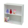 thumbnail image 2 of Darrin 2 Tier Open Shelf Bookcase Storage Organizer, White Wood, Contemporary, 2 of 3