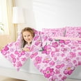 thumbnail image 4 of jejeloiu Cartoon Cute Flower Bedding Comforter Set,Kawaii Floral Twin Comforter Sets,Hotpink Peach Blossom Bedding Set For Kids,Luxury Bedroom Decor Reversible,2-Piece, 4 of 8