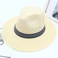 thumbnail image 2 of CAIXIA Crochet Ruffle Straw Hat for Women, Hand Woven Breathable Summer Cap, Lightweight Fashion Beach Outdoor Sun Headwear, 2 of 3