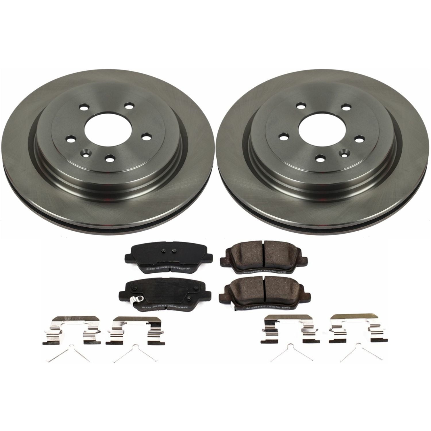PowerStop Rear Stock Replacement Brake Pad and Rotor Kit Fits: CADILLAC Select Models KOE7401