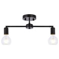 thumbnail image 1 of Living District LD2348BK Zane 2 Lights Flush Mount, Black, 1 of 4