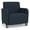 Adler Midnight Blue, variant on Siena Lounge Reception Oversize Guest Chair / Casters / Black Wood Legs / Gray