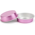 thumbnail image 4 of Mini Ramekins with Lids oz Disposable Aluminum Foil Cake Baking Tins Pans Creme Brulee Tart Pie Tins Silver Small Individual Round Containers Oven for Baking, 4 of 6