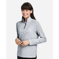 thumbnail image 2 of North End NE415W Women's Eclipse Jacquard Quarter-Zip Pullover-Black Heather-XL, 2 of 6