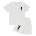 thumbnail image 5 of MUXiin Girl's 2 Piece Outfits Cute Summer T-Shirt and Graphic Shorts Clothing Sets, 5 of 6