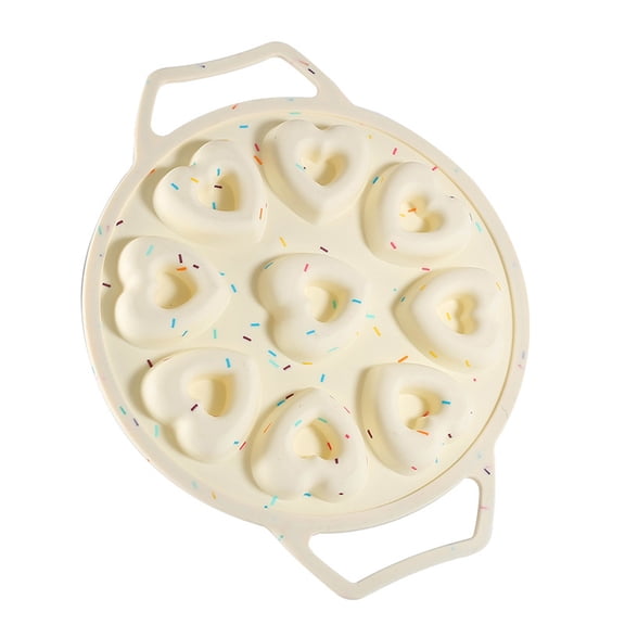 THLKIF Heart Shaped Silicone Muffin Pan, 9 Cups with Metal Reinforced Frame, Valentine's Day Baking Molds for Muffins, Cupcakes, Tartlets, Egg Bites, Chocolate, Soaps