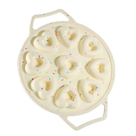 

MSJUHEG Kitchen Utensils Set Cooking Utensils Set Shaped Non-Sticky 9 Donut Heart Baking Cake Tool Hole Cake Mould Kitchen Accessories A