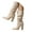 Beige, variant on Womens Mid Calf Boots Pointed Toe Knee High Boots Suede Slouch Block Heel Booties