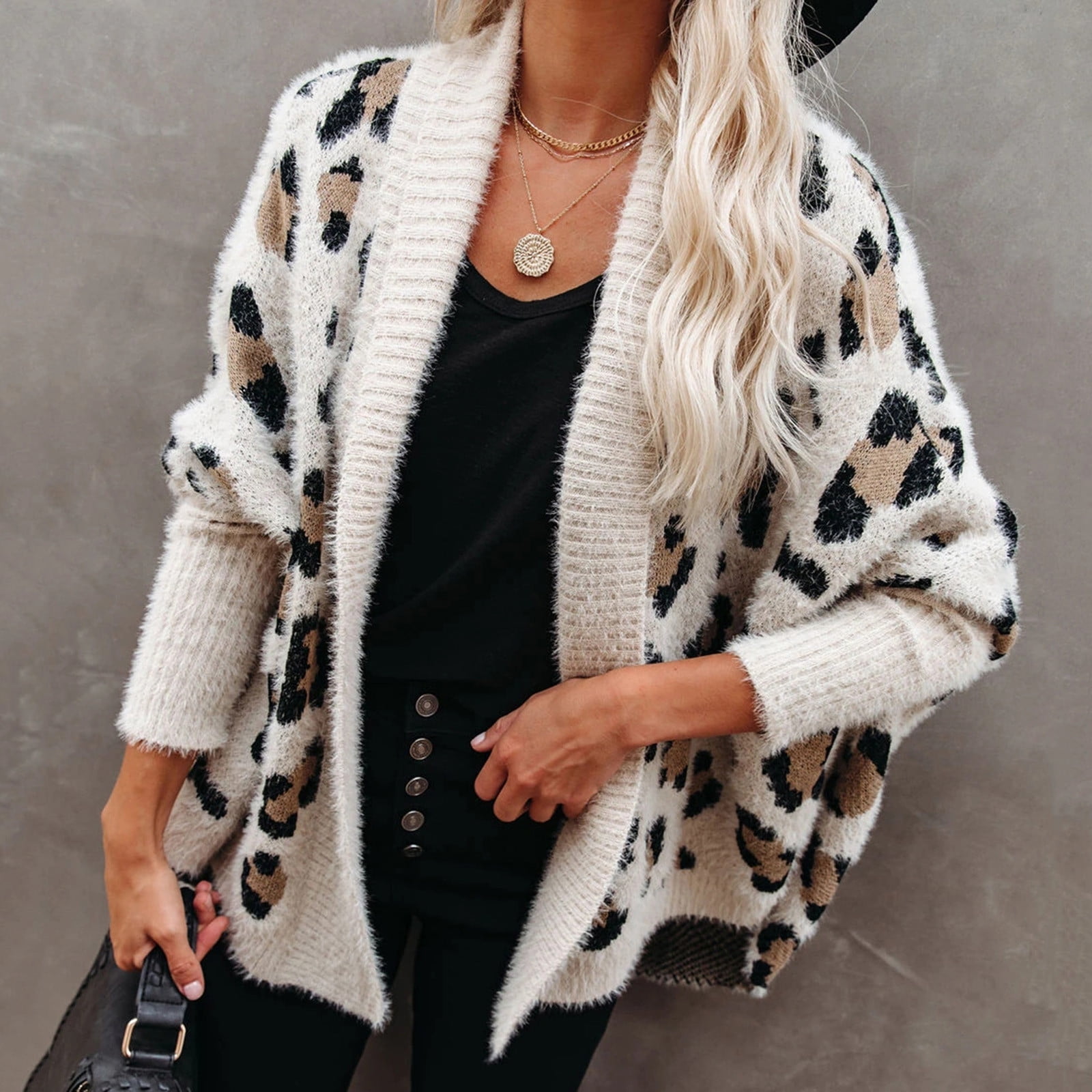新品　Cardigan Jacket Animal Print ANIMAL PRINT CARDIGAN - Black / Brown | ZARA Canada