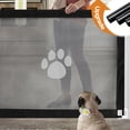thumbnail image 1 of Flmtop Puppy Gate Dog Paw Pattern Isolation ABS Pet Safety Fence Mesh for Home Black, 1 of 9