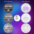 thumbnail image 6 of Kuangmi Reflective Basketball Game Light-up Basketball Men's Official Size7 29.5 inches, 6 of 6