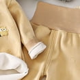 thumbnail image 7 of Kogui Pajamas for Toddler Girls Girls Fleece Lined Thermal Underwear Set Bear Print Long Sleeve Top and High Waist Pants Baby Toddler Pjs 6 12 Months (Brown,6-12 Months), 7 of 7