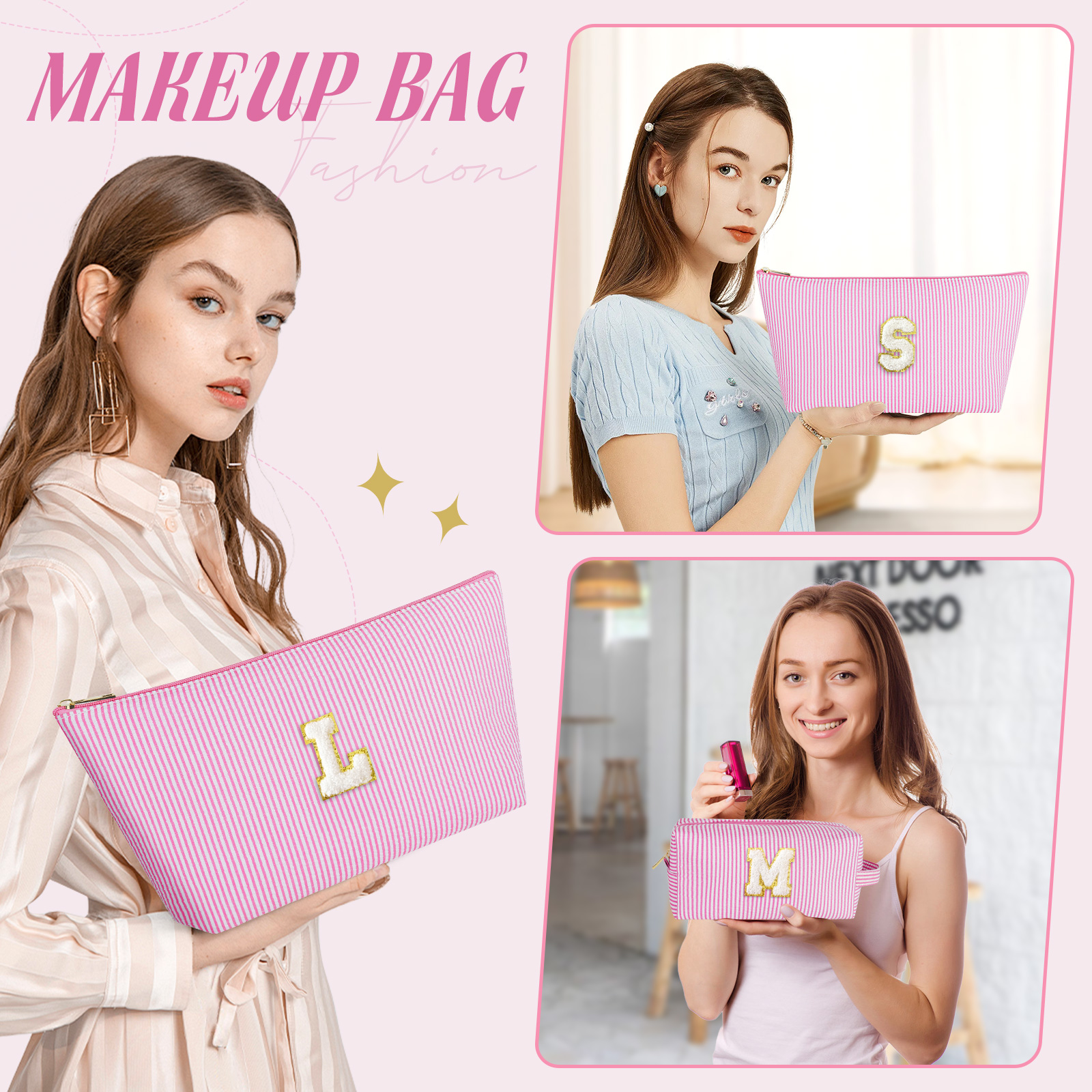 Dakimoe Personalized Initial Makeup Bag photo 3