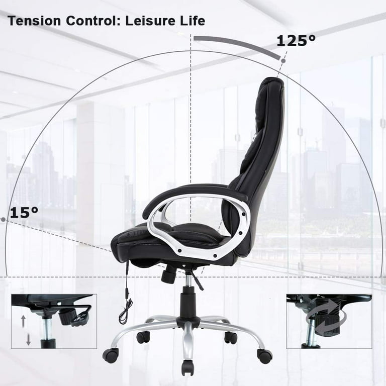  BestOffice Ergonomic Office, PC Gaming Chair Cheap Desk Chair  Executive PU Leather Computer Chair Lumbar Support with Footrest Modern  Task Rolling Swivel Chair for Women, Men(White) : Home & Kitchen