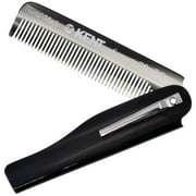 Kent 20T Handmade Folding Pocket Comb for Men, Fine Tooth Hair Comb Straightener for Everyday Grooming Styling Hair, Beard or Mustache, Use Dry or with Balms, Saw Cut, Made in England