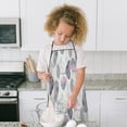 thumbnail image 4 of Pink and Grey Watercolor Feather Pattern Kids Aprons for Girls and Boys,Adjustable Neck Strap Toddler Aprons for Kids Cooking Baking, 4 of 6