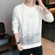 thumbnail image 3 of Sudadera para hombre, sin capucha, ropa masculina, jersey gráfico bordado, camiseta azul de una pieza, cálida, nueva, en overfit simple S, 3 of 5