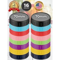 Premium Canning Lids for Mason Jars (16 Pcs Regular-Mouth), Reusable Storage Caps W/ Food-Grade Seal by KapStrom