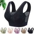 thumbnail image 2 of Hana Bra for Senior Women, Cotton Buttonless Comfy Lifting Shaping Bras, Full Coverage Underwire Free Bras Front Close Bras Vest Without Underwire for Older Women, Black 6XL, 2 of 8