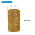 thumbnail image 2 of Unique Bargains 2pcs Decorative Mesh, 5.9in x 10 Yard Mesh Ribbon Roll Foil Metallic for Christmas Tree Decoration, Brown, 2 of 6