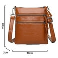 thumbnail image 2 of Bolsos cruzados para mujer, pequeños bolsos cruzados de cuero genuino para mujer, bolsos cruzados de hombro con múltiples bolsillos con cremallera, 2 of 6