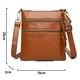 thumbnail image 2 of Bolsos cruzados para mujer, pequeños bolsos cruzados de cuero genuino para mujer, bolsos cruzados de hombro con múltiples bolsillos con cremallera, 2 of 6