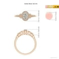 thumbnail image 4 of ANGARA Natural Vintage Inspired Diamond Halo Engagement Ring in 14K Rose Gold for Women (Size-5x3mm| Color-K| Clarity-I3) | April Birthstone, Anniversary Jewelry Gift for Women | Natural Diamond Ring, 4 of 8