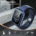 thumbnail image 3 of Apple Watch Case Series SE/ Series 6/5/4 for 44mm with Built-in Tempered Glass Screen Protector (All Watch Series), Guard Bumper Full coverage Cover for Apple Watch Case, Color Navy Blue, 3 of 12