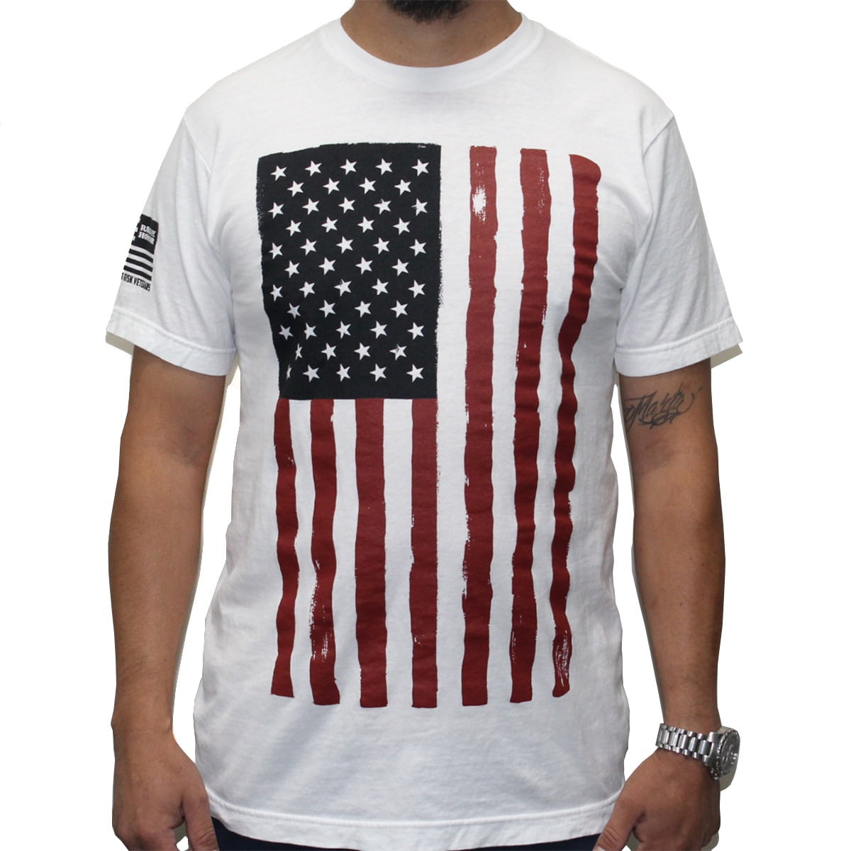 Rags of Honor All Gender Short Sleeve Brush Stroke Flag Graphic Tee in Mens Sizes S-5XL