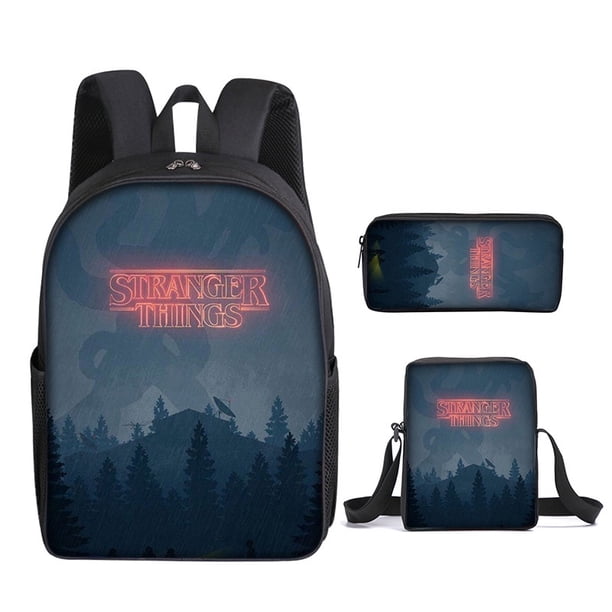 TIKTOK Stranger Things 4 Bolsa Escolar Mochila De Escuela Primaria Set Cosas Extrañas 4 Juguetes Para Niños Deportiva Aligeramiento Cremallera Hombros Al Aire Libre