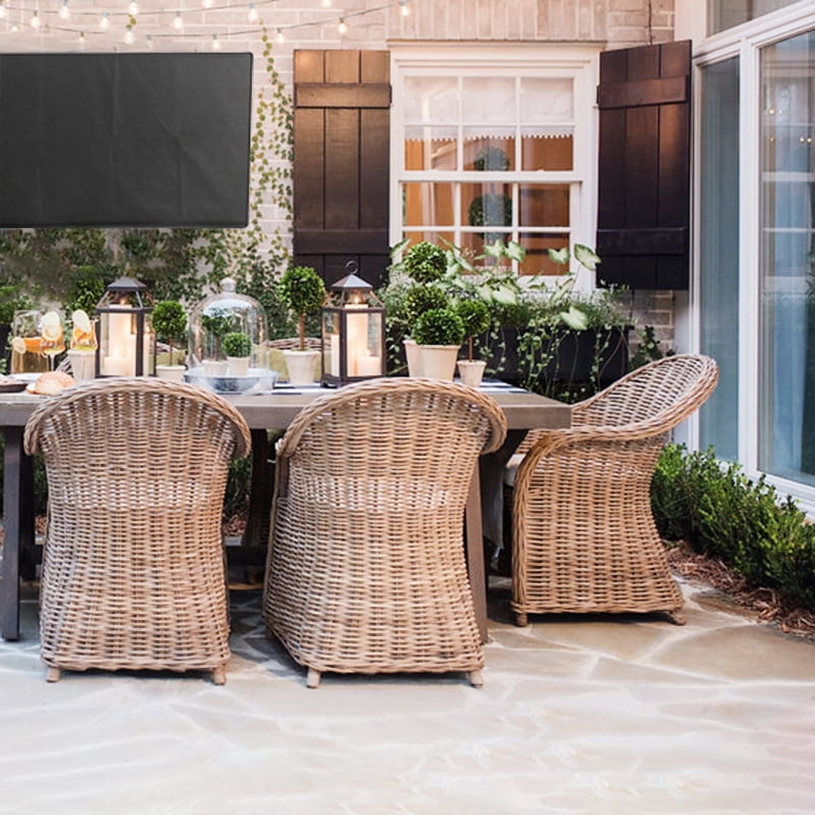 Black Screen Cover for 40" to 43" TV, Outdoor Waterproof Weather Resistant