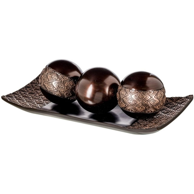 Set de bandejas y bolas Creative Scents Dublin Brown Resin
