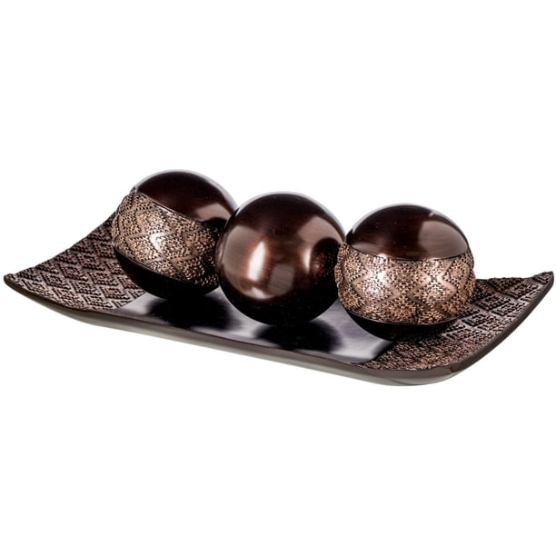 Set de bandejas y bolas Creative Scents Dublin Brown Resin