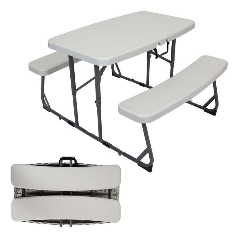 Stansport Compact Kids Picnic Table, White Foldable photo 1