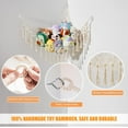 thumbnail image 5 of LUCKDEER Stuffed Animal Hammock Macrame Boho Plush Toy Net Hammock for Stuffed Animals with Light Pet Net for Stuffed Animals Corner Hanging Stuffed Animal Storage Holder Teddy Bear Net Kids Room, 5 of 9